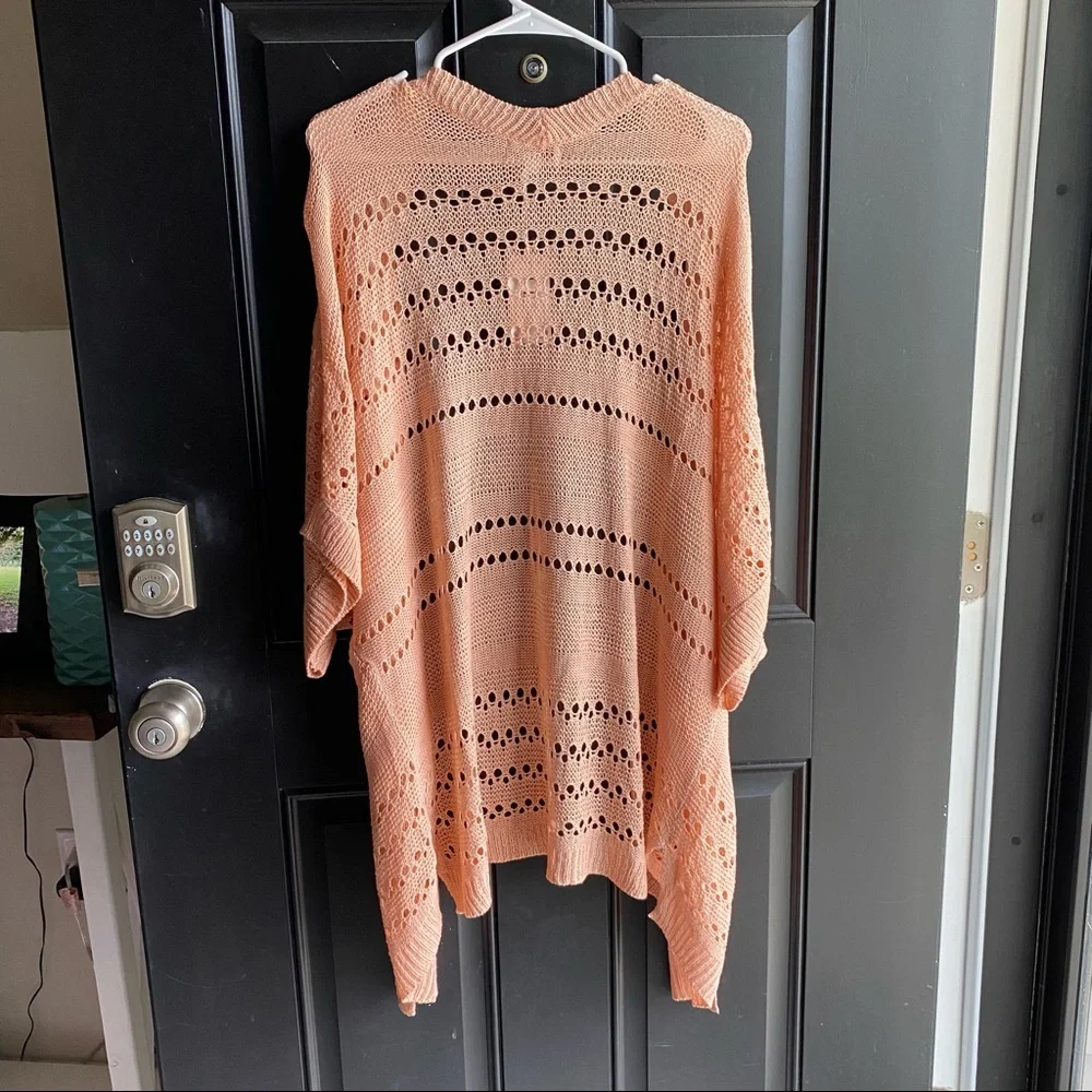 NWT L Love Peach Knit Kimono Size Medium - Picture 2 of 6